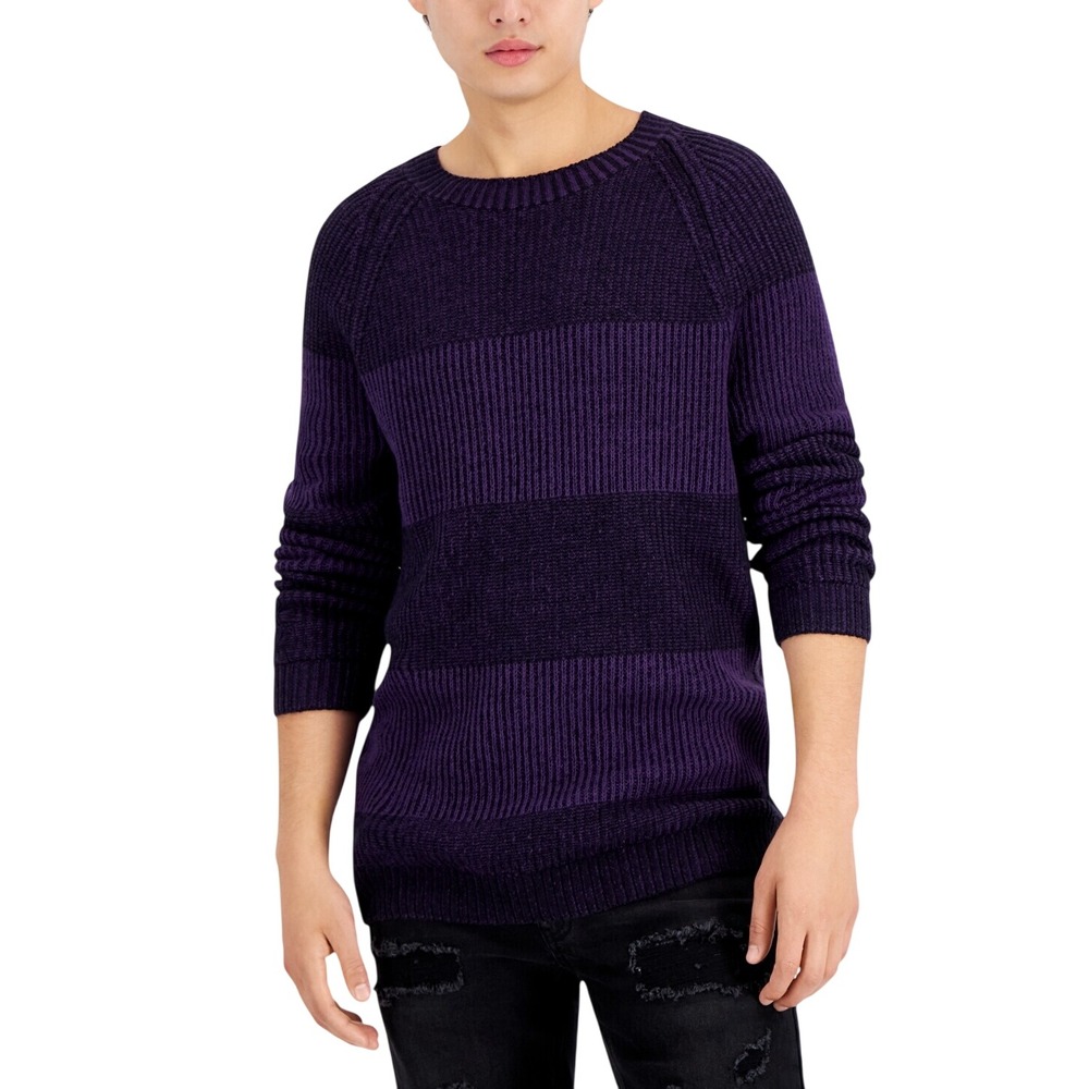 478. INC International Concepts Mens Purple Sweater Size Large Knit Top